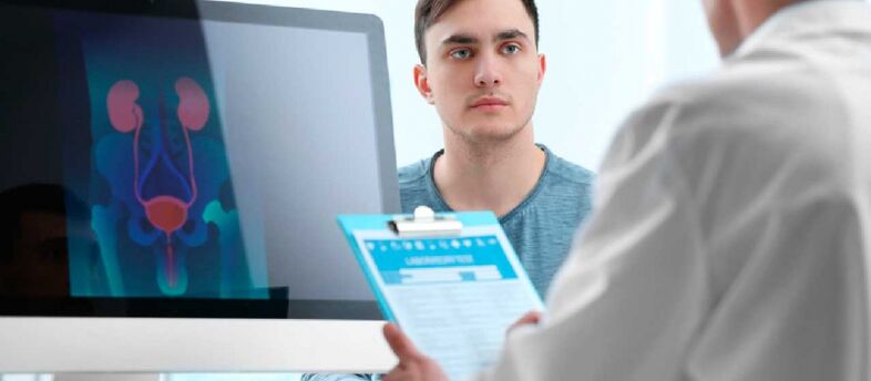 Consulta dun médico para a prostatite